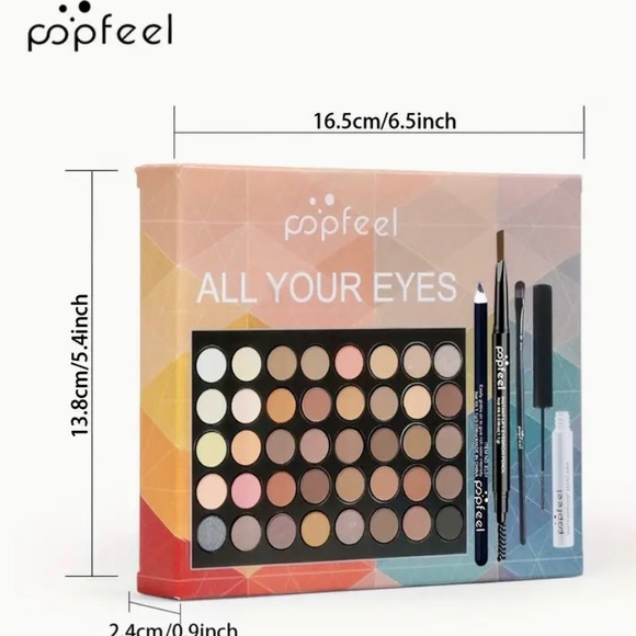 40 Color “All Your Eyes” Makeup Set Eyeshadow Palette Mascara Brush Eyeliner NEW - Picture 10 of 16